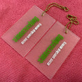 UV Proof Clean Transparent Silicone Rubber hang Tagluxury Brand Garment clear PVC Plastic Swing Tag With Gold Chain