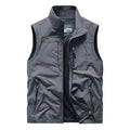 Good Quality QUICK DRY Plus Size Coats Outdoor Zipper Soft Shell Hiking Jackets Multi Pocket Vest Quick-Drying