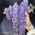New Arrivals Crystal Tower Natural Crafts Stone Nice Color Purple Mica Large Tower for Meditation