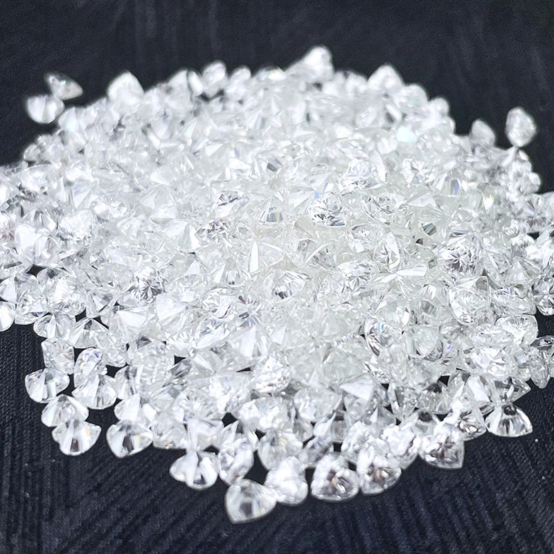 SICGEM Loose Moissanite in Small Size Melee Heart Cut VVS White Color Wholesale 0.7-2.9mm
