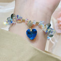New Trendy Elegant Geometric Crystal Bracelets Fashion Diamond Heart Star Charm Bracelets & Bangles