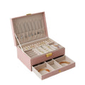 PU Leather Jewelry Watch Folding Organizer Storage Display Holder Box Case Travel Jewelry Box