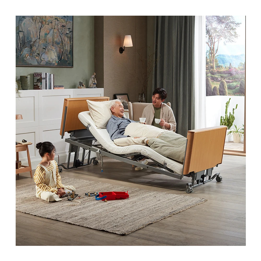Home Care Bed for the Elderly Care Products 5 Function IEC60601 Nursing Home Bed Electric Hospital Bed for Home Use