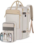 Waterproof Weekender Backpack Shoes Compartment Large Capacity Flight Approved Business Notebook Backpack Geometric for Travel
