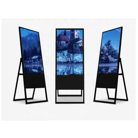 43-55 Inch Foldable Slim LCD Signage Display Custom Media Player Totem 6mm Pixel Pitch SDK Enabled for Shopping Mall Advertising