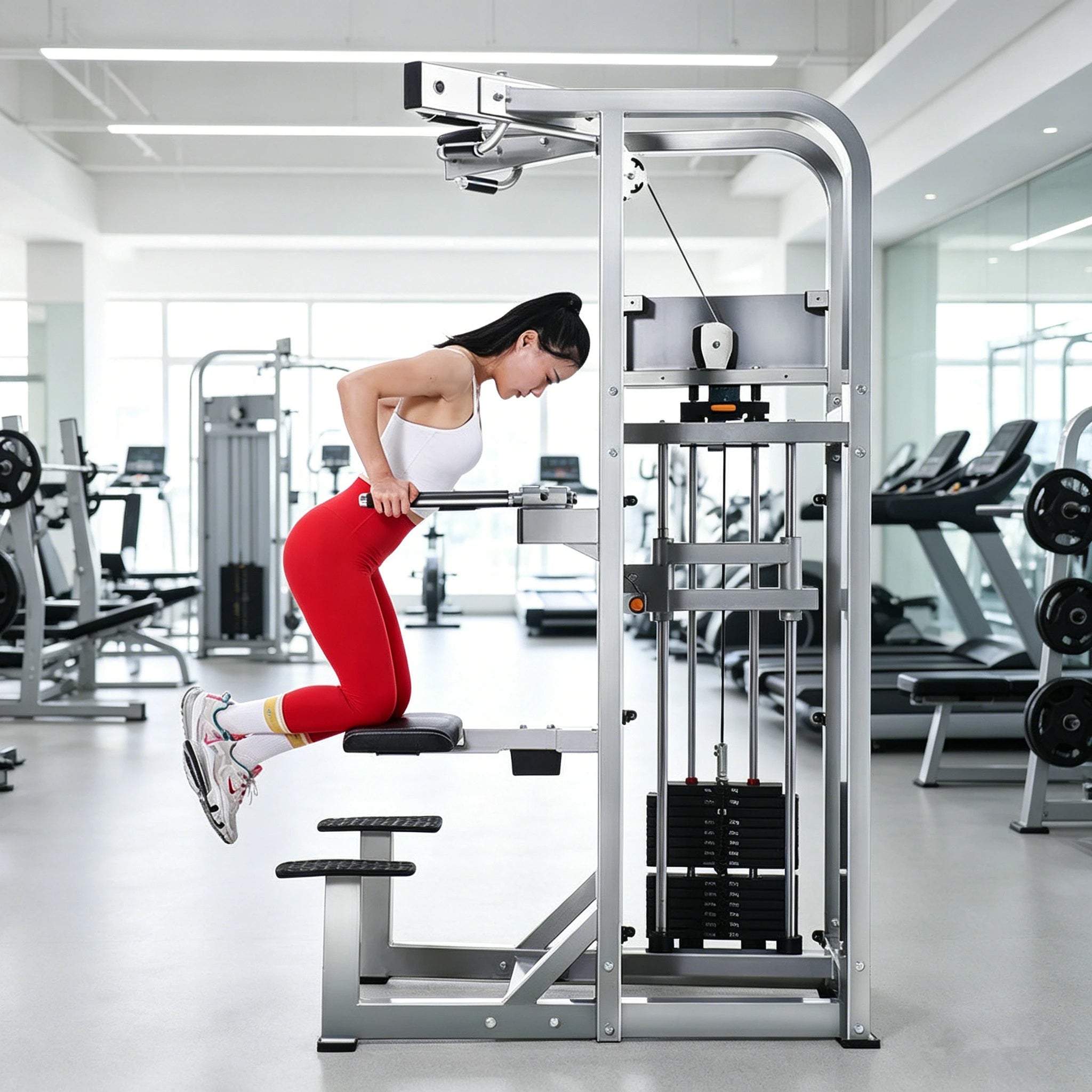 Commercial Assisted Chin Dip Machine Cheernin Weight Assisted Pull up Station