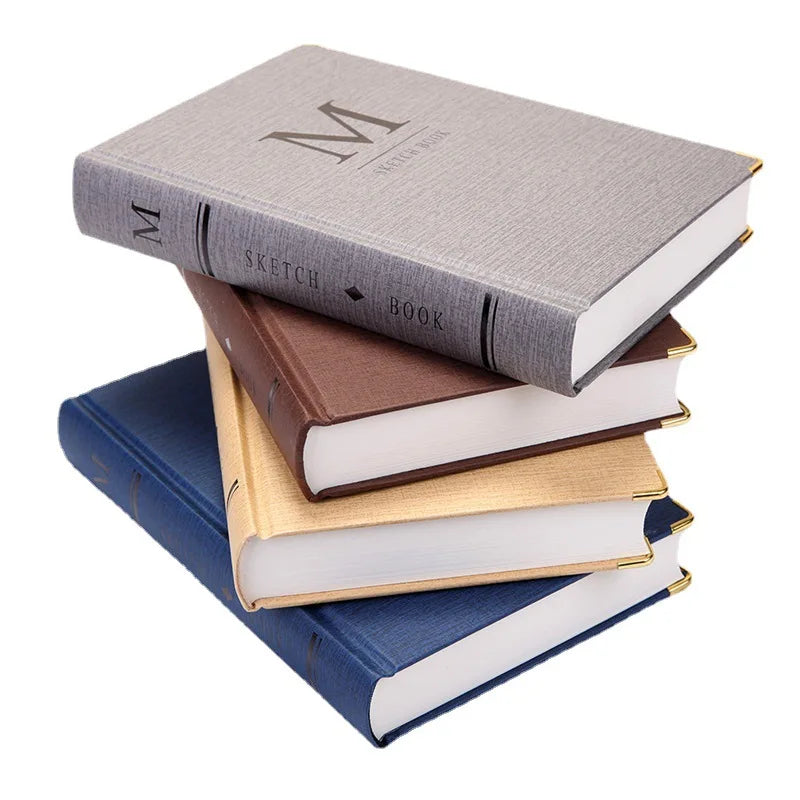 Retro Fashion Thickened Sketch Book Hardcover Blank Notebook A5