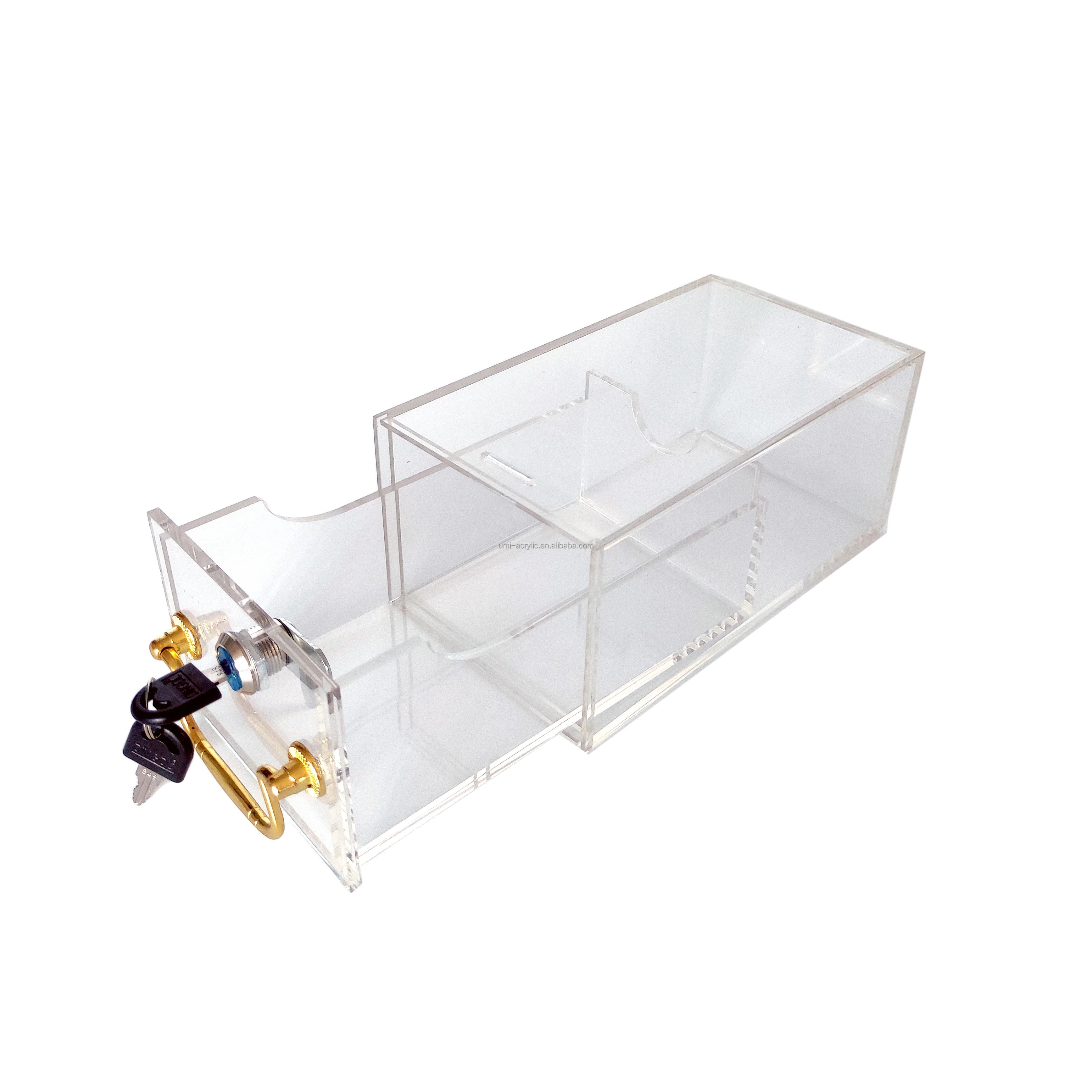 Premium Clear Acrylic Display Rack Storage Drawer Box for Poker Set
