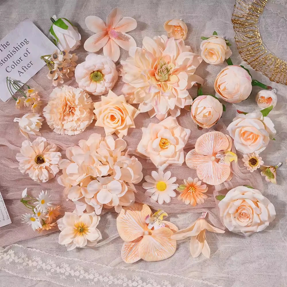 Artificial Flowers Colorful Single Flower Head Wedding Decoration Artificial Flowers