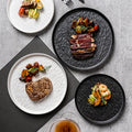 Beeman Matte Crockery Dinner Plate Sets White Black Porcelain Ceramic Hotel Restaurant Dishware for Food Serving