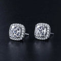 Lovely Halo Earrings for Women Girls 9k Gold  Round  Moissanite Diamond Stud Earring Jewelry