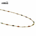 Hot selling New Bohemia Retro colorful nature stone Bead Necklace Shiny Personalized Pearl Necklace for Women
