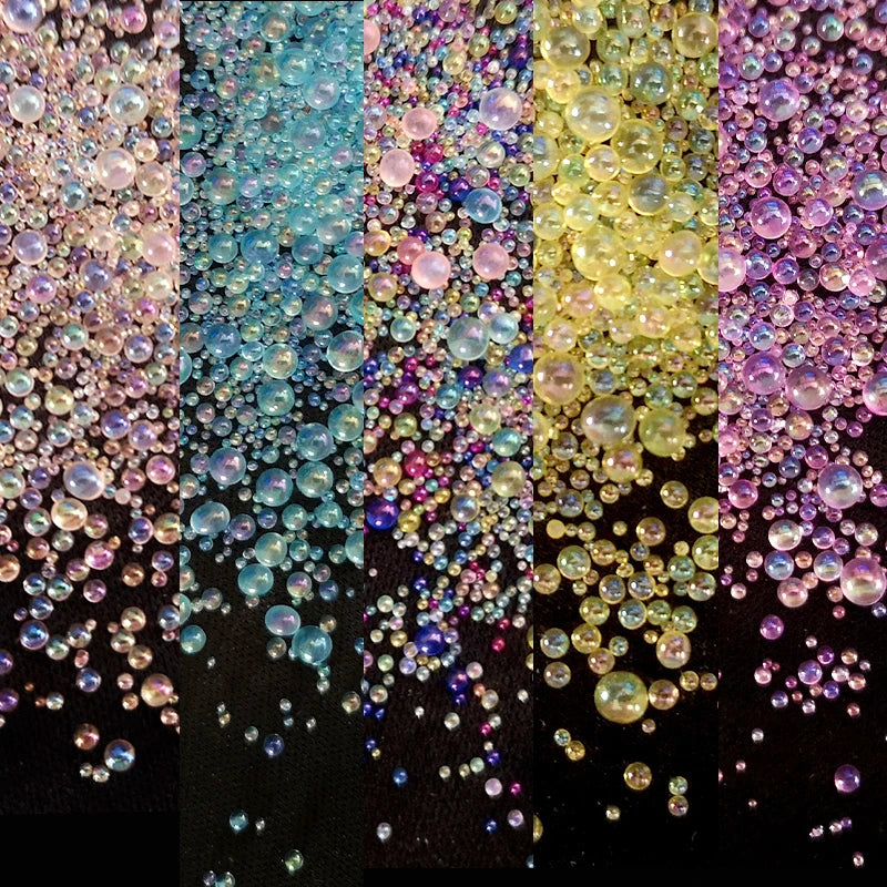 450g UV Resin Bubble Water Droplet Nail Glass Bubble Beads Fillers No Hole