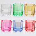 6 Colors Nail Crystal Cup Nail Art Tools Acrylic Powder Liquid Glass Dappen Dish Crystal Nail Cup