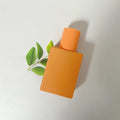 Unique Empty Flat Square Cosmetic Toner Men Body Lotion Bottle Container 30ml Orang Black White Glass Bottle with Push Pump