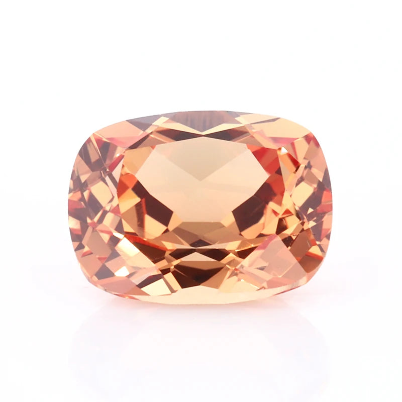 Wholesale Price 1-3ct Elongated Cushion Cut Orange Sapphire Synthetic Sapphire Stone