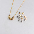 High Polished 5mm Stainless Steel Beads Accessories 2mm Hole Gold Rose Gold Beads Charm for Necklace Jewelry Making