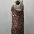 New Women Hot Drilling Rhinestone Bodycon Bandage Party Mini Dress Lady Pencil Halter Backless Mesh Patchwork Dresses