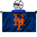 Hot Selling 3X5FT Mlbs 100D Polyester Banners Baseball Team New York Mets Flags for Fans