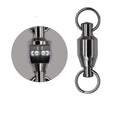 Double Circle Ball Bearing Swivel with Split Ring Carp Fishing Tackle Accessories