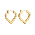 Xinyashang Jewelry Earrings 316 Stainless Steel 18K Gold Plated Small Tiny Huggie Minimalist Heart Dainty Hoop Earrings Women