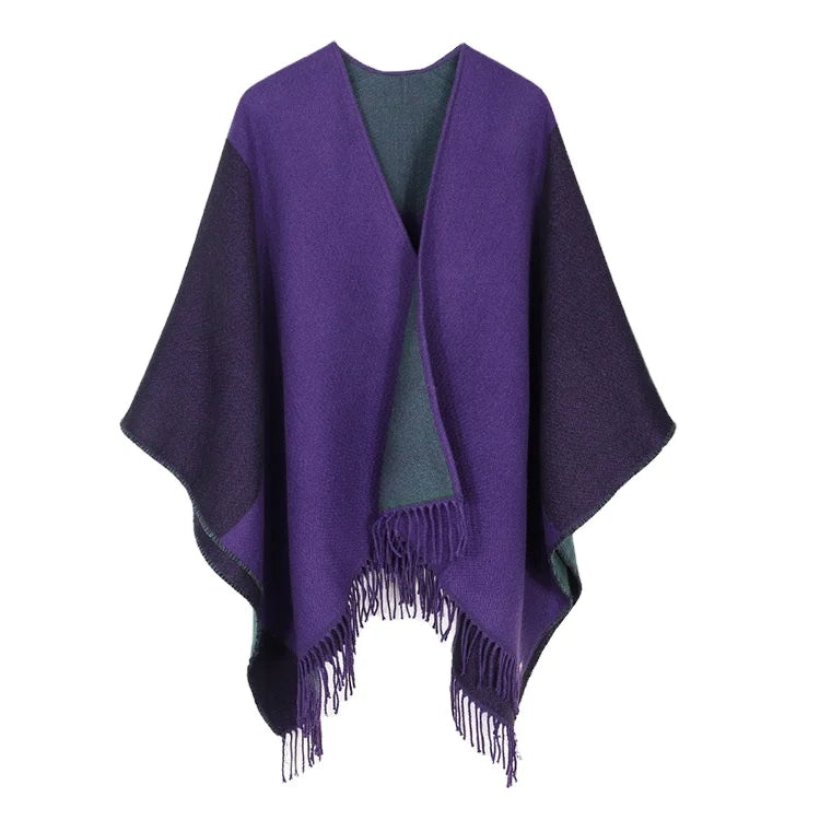 Factory Wholesales Ladies Ponchos De Lana Blanket Poncho Women Cape Shawl Pashmina