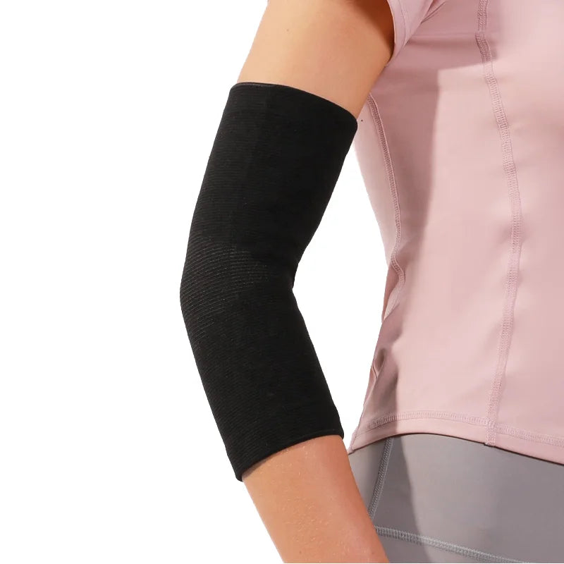 JINGBA Soft Knitted Compression Elastic Elbow Brace Breathable Training Elbow Sleeve Bands for Baseball Directly Manufacturer