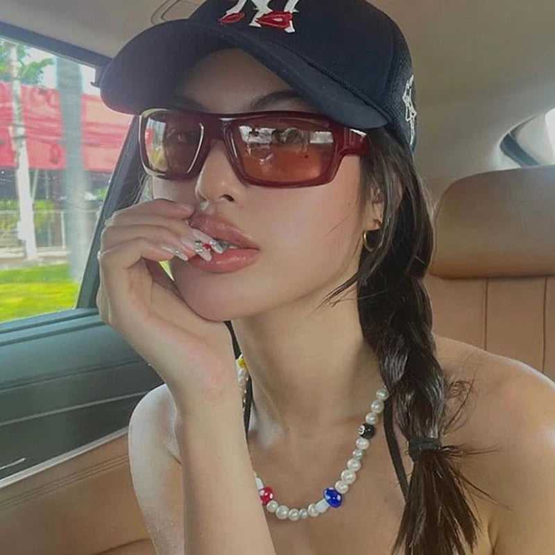 ADE WU GY13068  Y2K Vintage Steampunk PC Sunglasses Unisex Cycling Sports UV400 Protection Custom Logo Mirror Sunglasses