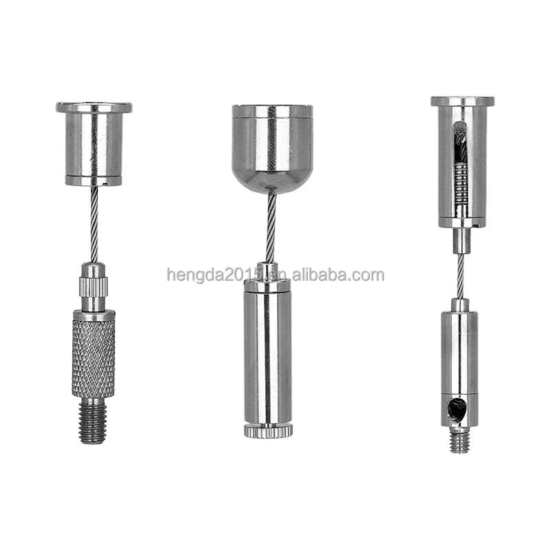 Factory Ceiling Mounted Lighting Suspension System Cable Gripper Tensioner with M4/M5 Screw Brass White/Silver Heng Da Brand