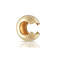Real 14K Gold Filled C-Shaped Positoning GF Clamp Crimp Cover Open Beads 1/20 Gold Spacer Beads DIY Jewelry Findings