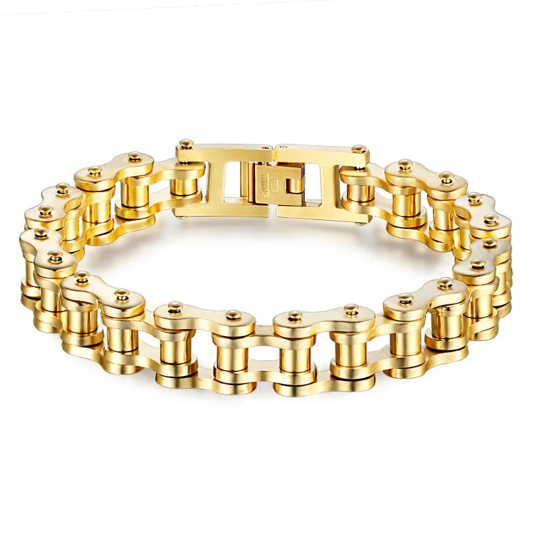 2026 Fashion 18k Gold Plated Stainless Steel Chain Link Bracelet Waterproof Trendy Style Anniversary Gift Idea Model YKB0024