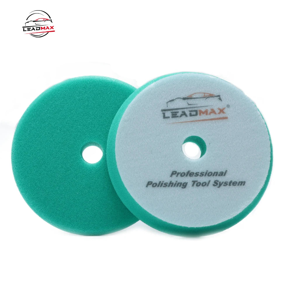 LEADMAX 6-Inch Flat Foam Polishing Pad for Car Care for Buffing and Polishing Car Bodies 100mm Diameter