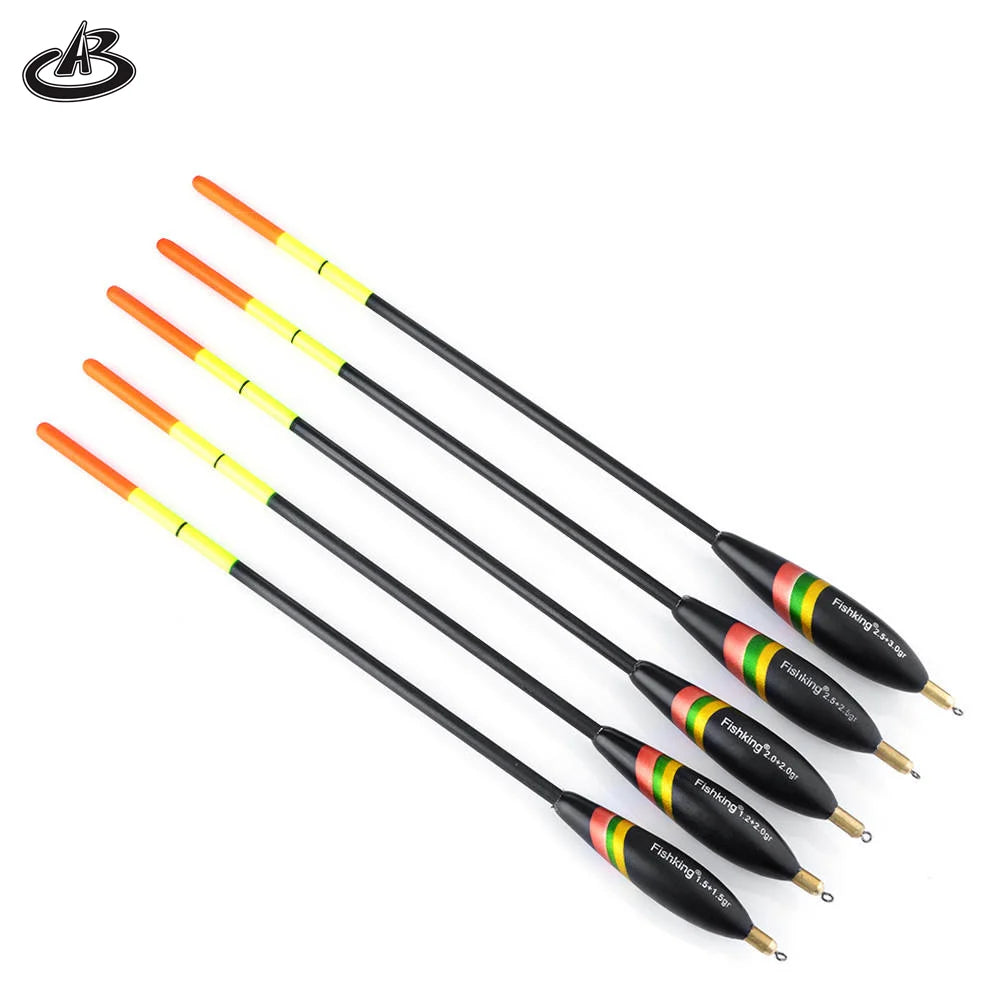 5 Styles Fir Bobber Fishing Float Mixed Size 20cm-26.5cm Copper Ocean Rock Buoy Carp Fishing Tackle