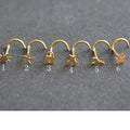 Gaby New S Shape Nose Rings Bulk Stainless Steel Nose Studs Lock Cherry butterfly Nose Piercing Jewelry for Women Wholesale