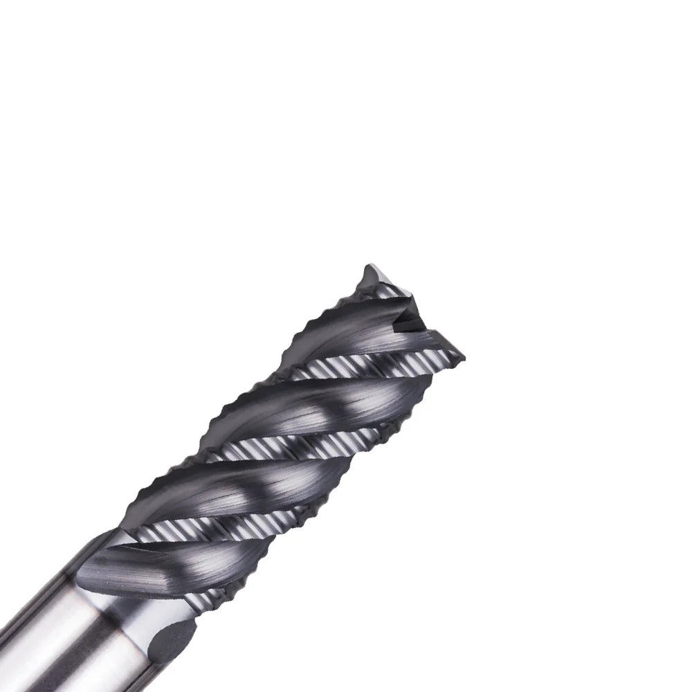 Hongjiang UR-S4 Milling Cutter 4 Flutes Square End Mill Sharp Edge Carbide AlCrSiN Coated 45 Helix for Rough Machining OEM/ODM