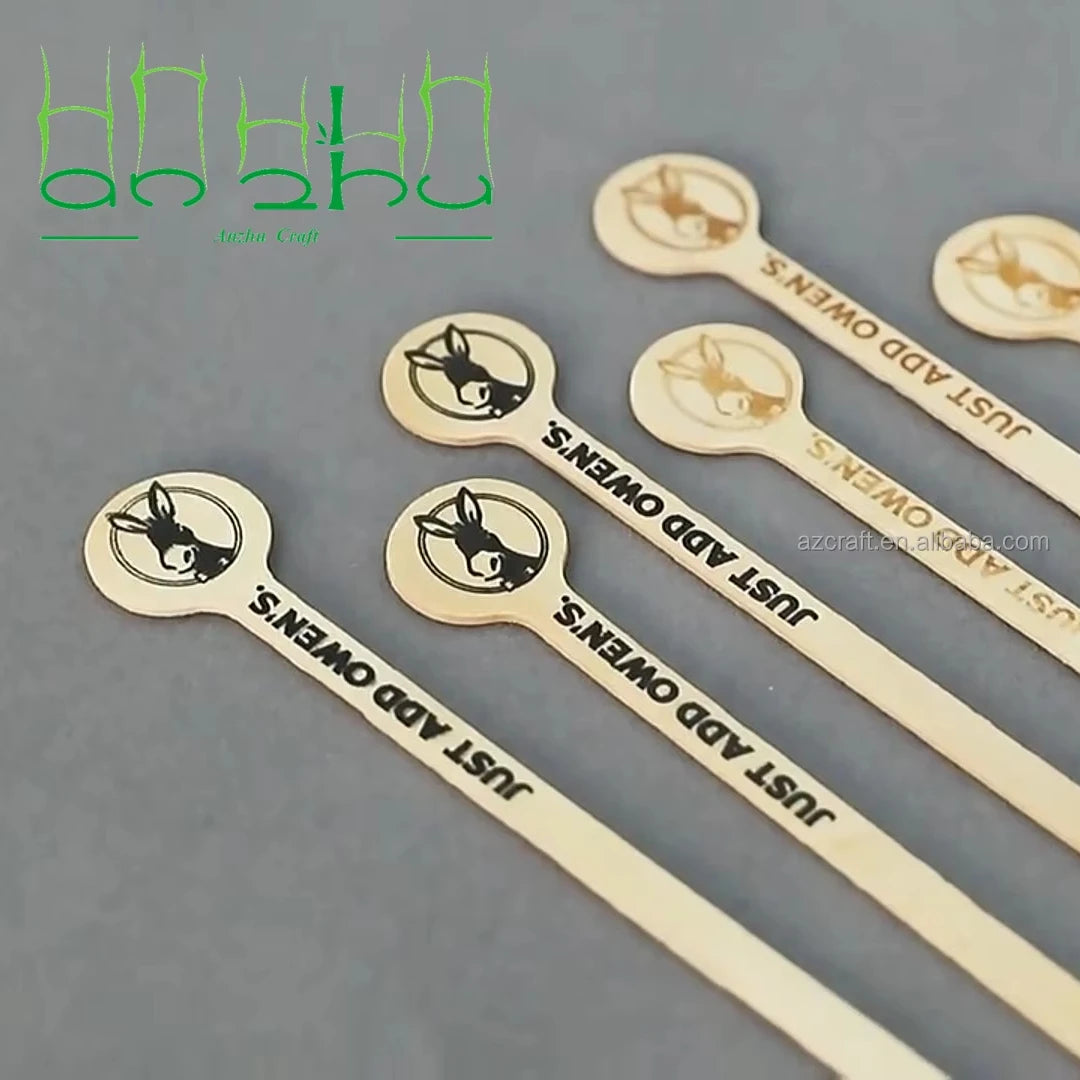 Wholesale Customized Eco-Friendly Bamboo Wooden Coffee Stirrer Classic Paper Wrapped Disposable Stick Free Sample Available
