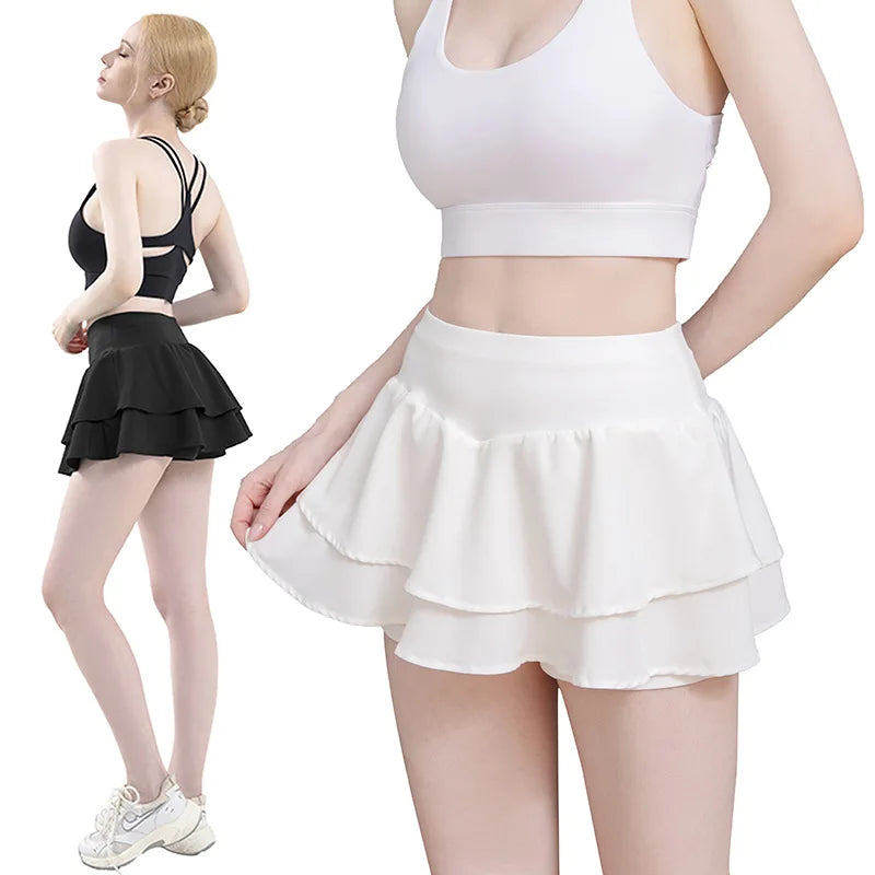 White Pleated Women Tennis Skirt Made in China for Training Sports Essential Equipment Active Wear Tracksuit High Quality Skirt
