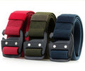 New Design Men's Training Tactical Casual Metal Gear Clip Alloy Woven Fabric Comfortable Adjustable Unisex Elastic Stretch Belt