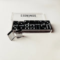 Personalizados Black White Custom OEM/ODM Handmade Acrylic Factory Luxury Domino Set with Dominoes Box