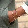 High End Gold Plated Stainless Steel Waterproof Fashion Smooth Minimalist Versatile Bracelet or Women Wholesale Jewelry