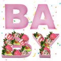 Sweet Candy Jelly Bean Chocolate Container Kids Favor Gifts BABY Shower Fillable Letter Cardboard Boy