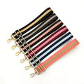 Meetee B-J2095 Gold/Silver Vertical Stripe Handbag Webbing Accessories Narrow Shoulder Bag Straps