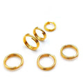 Stainless Steel With Real Gold Plating Jewelry Findings Movable Ring5-8 MmWHOLESALE BULK DIY Accessories