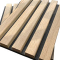 Oak Color Acoustic Wall Panel Indoor Slatted Decorative Cladding for Interior