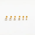Trendy Earring 18K Gold Plated Dainty Zirconia Stud Earrings for Women Stainless Steel Earrings Wholesale 2/3/4mm