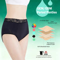 Shanhao High Waist Absorbent for Period Panties for Women Knitted Cotton Lace Underwear Heavy Flow Postpartum Features OEM Menst