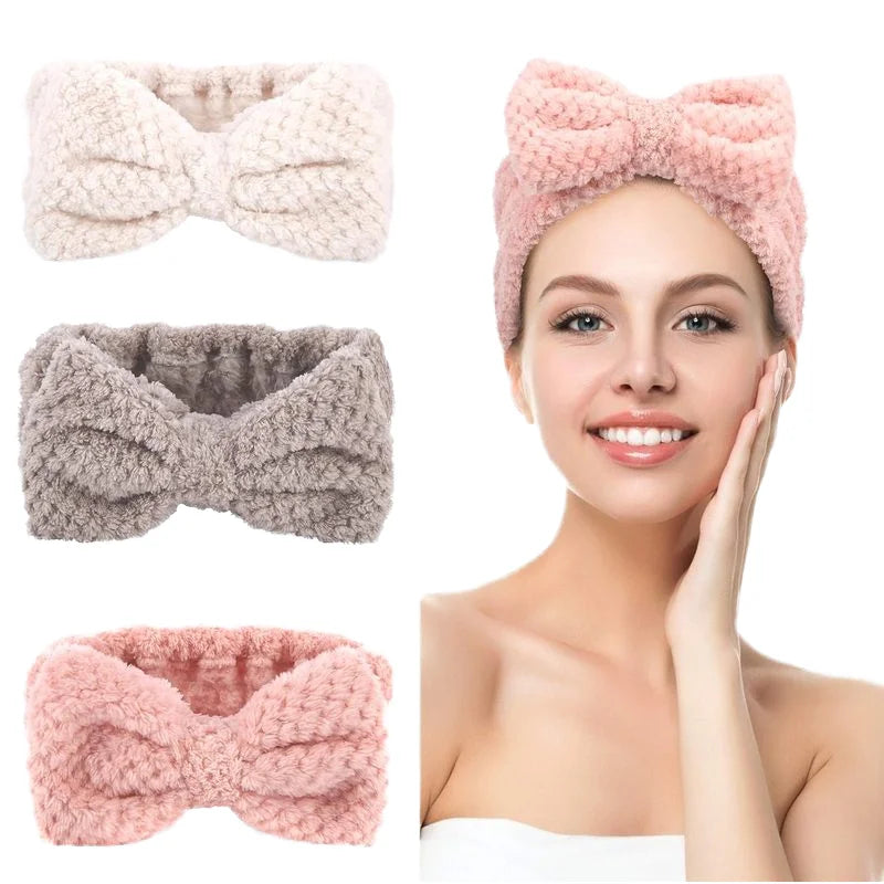 Elastic HeadbandMakeup&Skincare HeadbandsHeadband for Washing FaceTeen Girls Fuzzy Hair Bands for Women