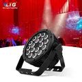 Outdoor Waterproof Ip65 Led Rgbw 4In1 Stage Light  Flat Dmx 18*10W Plastic Par Lighting