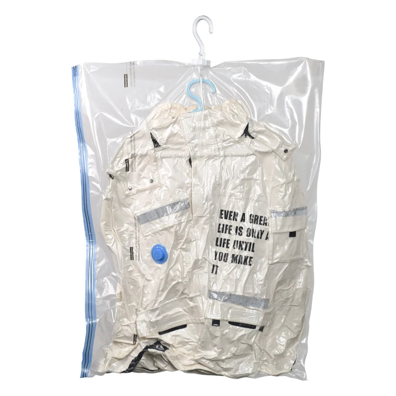 Hanging Vacuum Storage Bag Down Jacket Vacuum Compressed Space Saver Storage Bags
