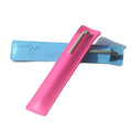 Simple Colorful Customized Logo Debossed Pu Leather Gift Packing Pocket Holder Case Bags Single Pen Sleeve Pencil Pouch for Pen